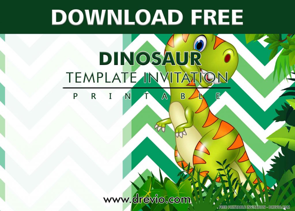 FREE DINOSAUR PARTY Invitation with title
