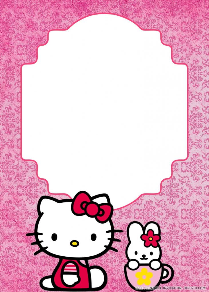 FREE HELLO KITTY Invitation with My Melody in a cup