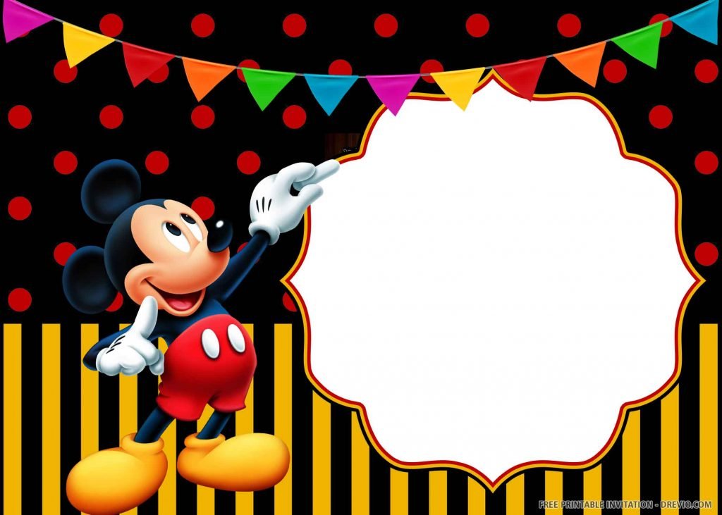 FREE MICKEY MOUSE Invitation with Mickey is teaching