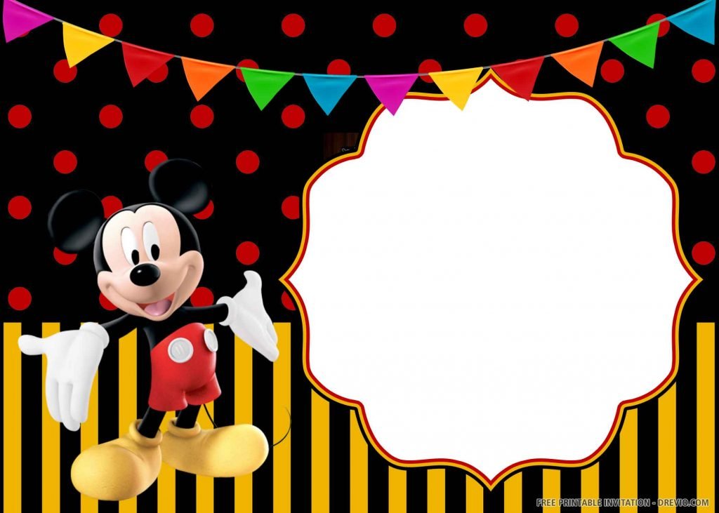 FREE MICKEY MOUSE Invitation with Mickey is welcoming