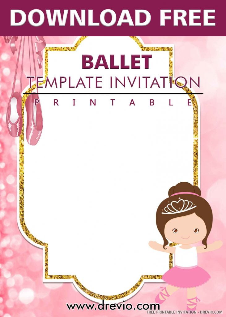 FREE BALLET Invitation with title
