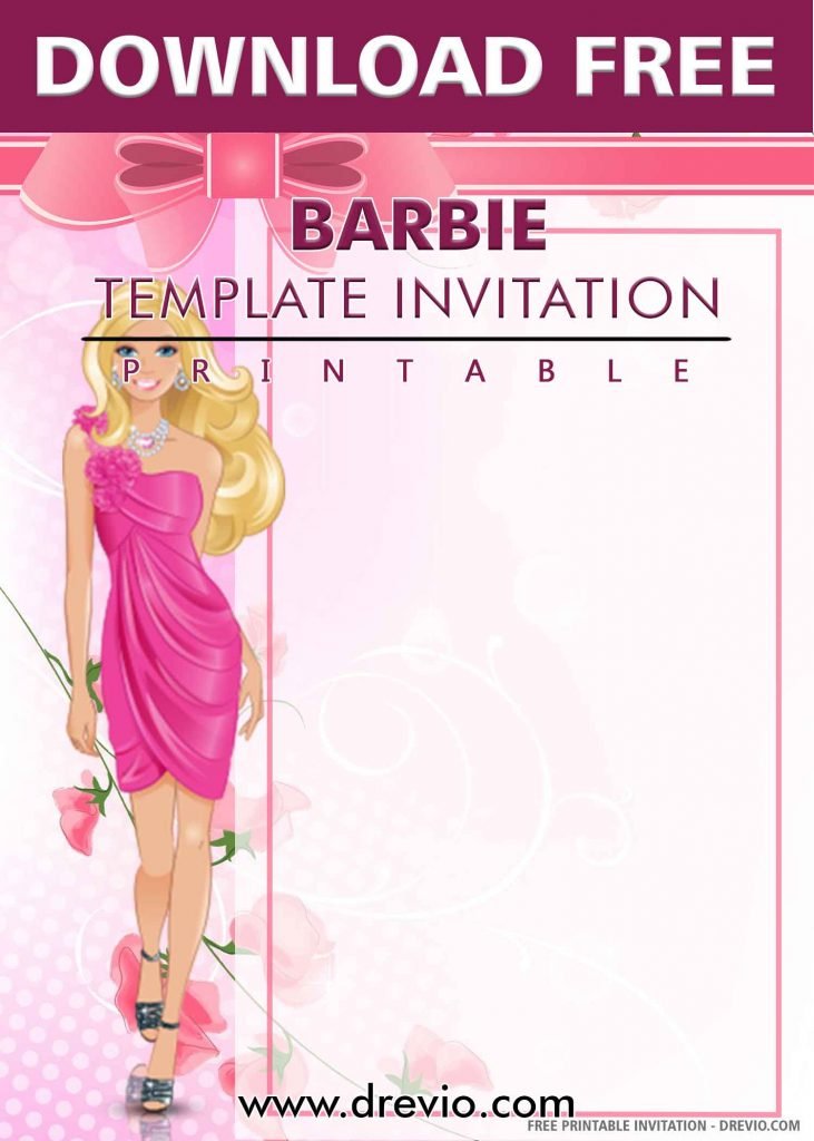 FREE BARBIE Invitation with title