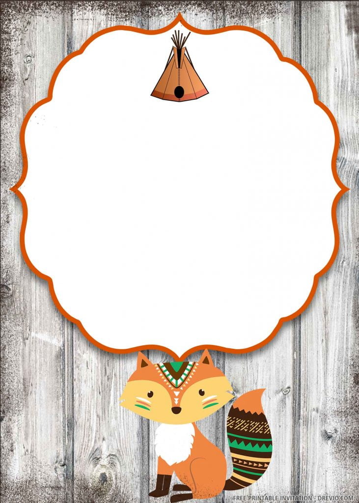 FREE FOX Invitation with simple Indian accessories