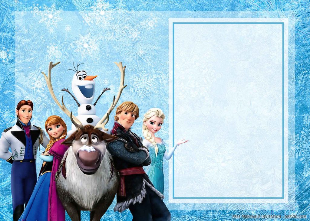 FREE FROZEN Invitation with characters of Frozen