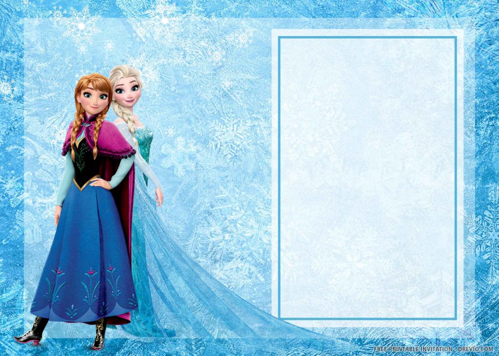 FREE FROZEN Invitation with Elsa and Anna