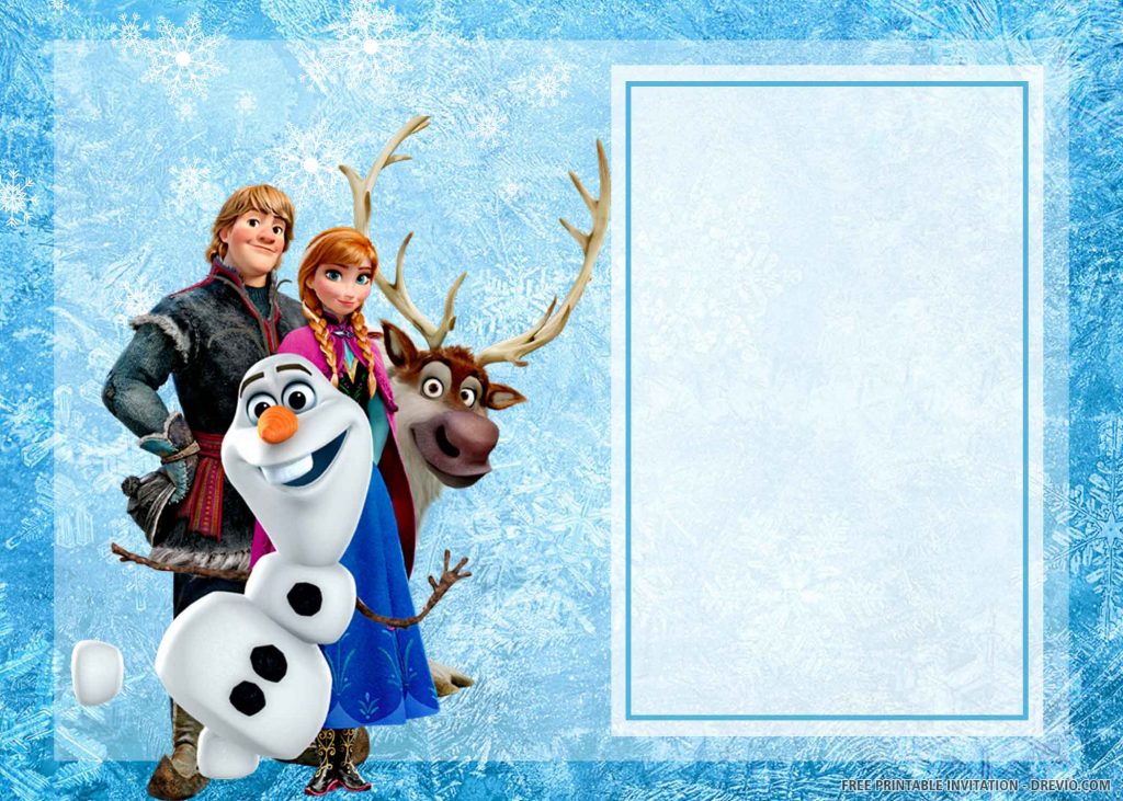 FREE FROZEN Invitation with Anna and Friends