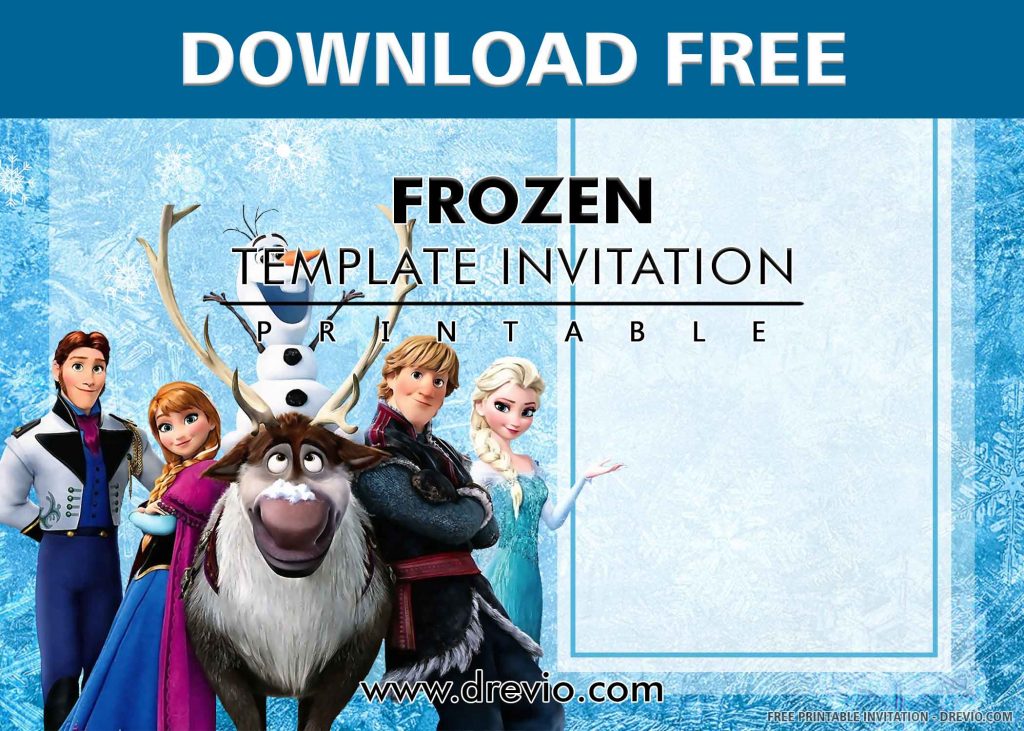FREE FROZEN Invitation with title