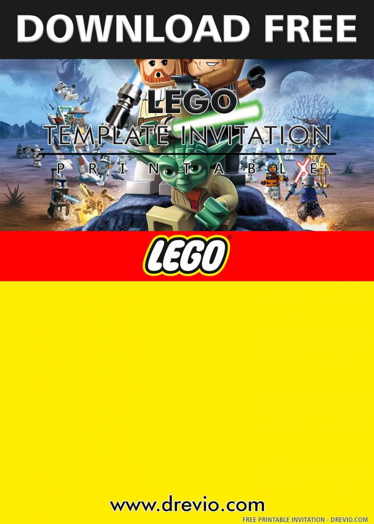 FREE LEGO STAR WARS Invitation with title