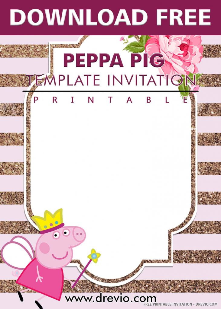 FREE PEPPA PIG Invitation with title