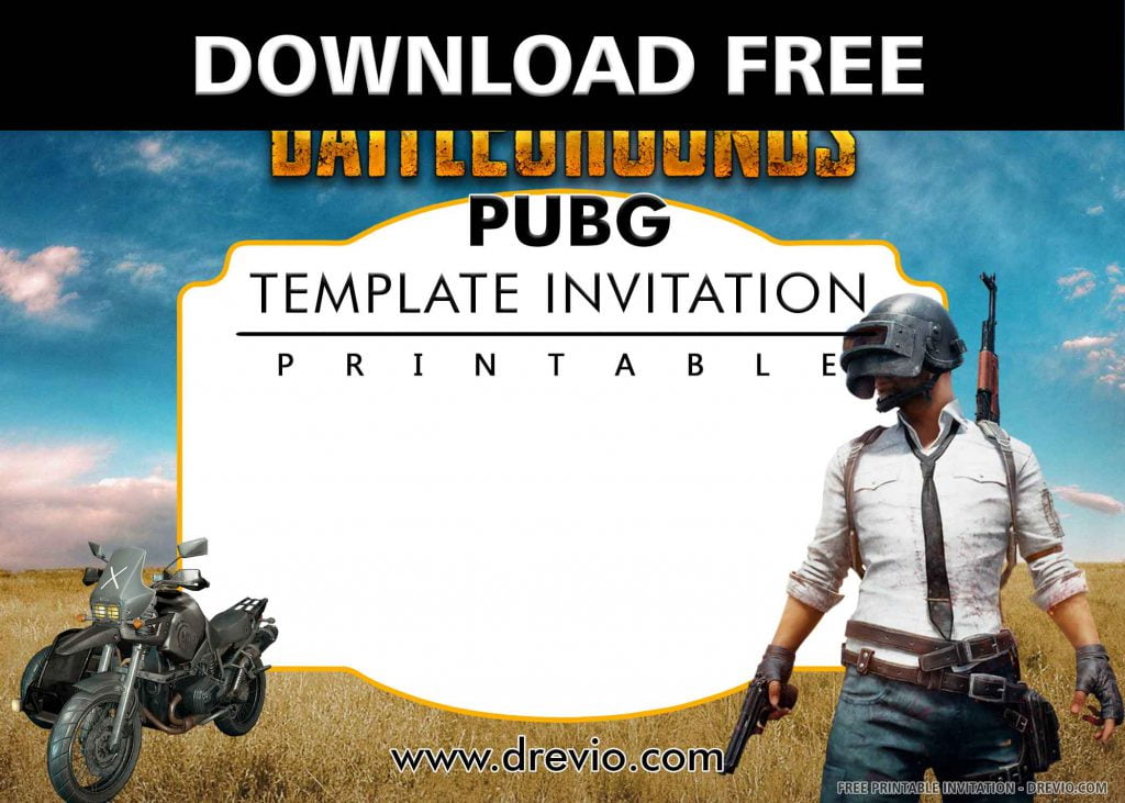 FREE PUBG Invitation with title