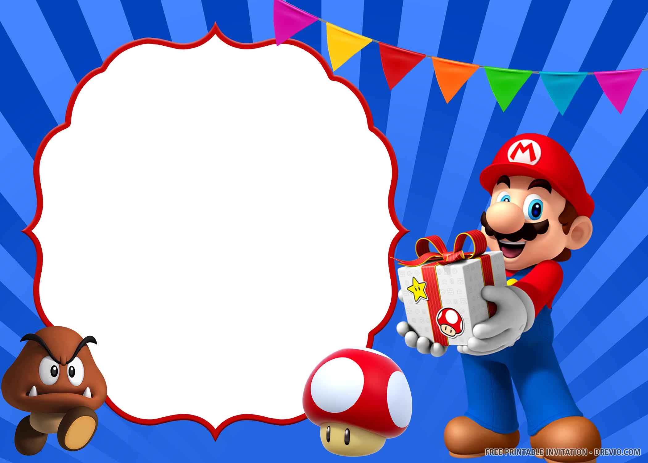 Arrepentimiento Vuelo Explícito FREE PRINTABLE) – Super Mario Birthday Invitation Templates | Download  Hundreds FREE PRINTABLE Birthday Invitation Templates