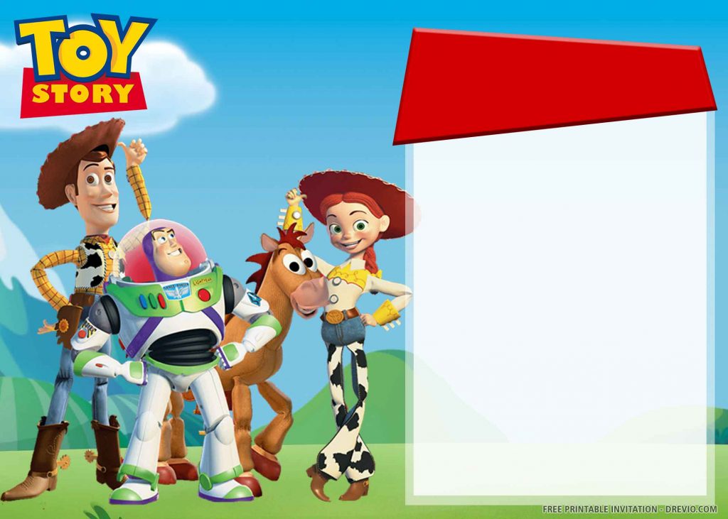 FREE TOY STORY Invitation with Woody, Buzz, Jessie, Bullseye