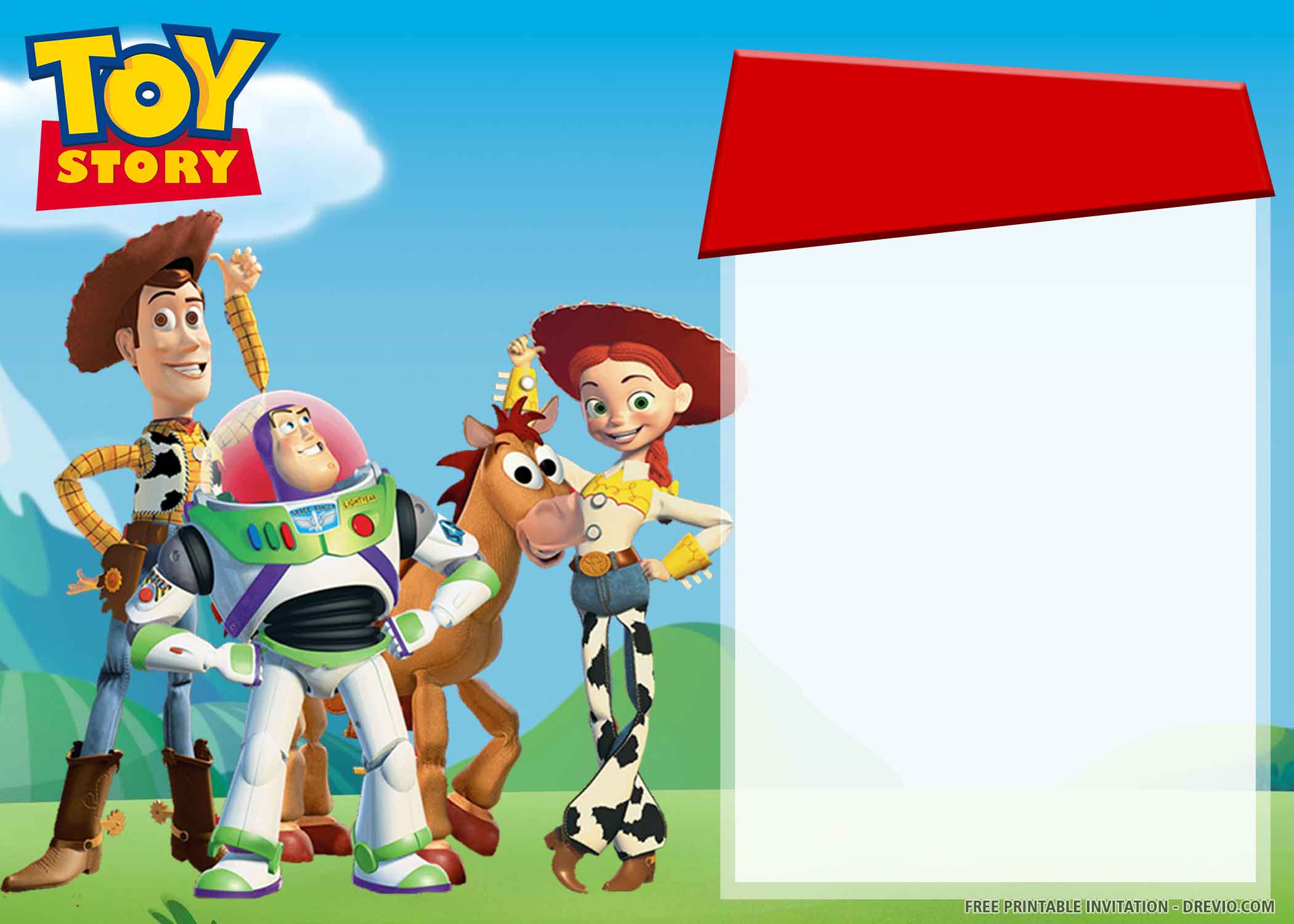 (FREE PRINTABLE) Toy Story 3 Birthday Invitation Templates Download