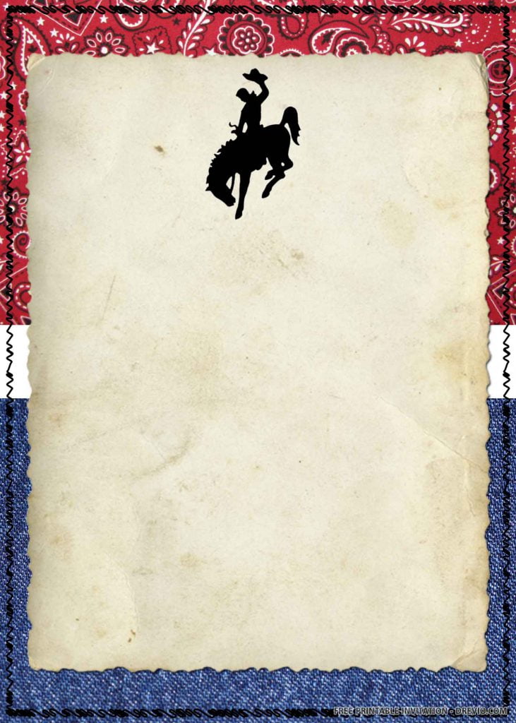 FREE COWBOY Invitation with rodeo