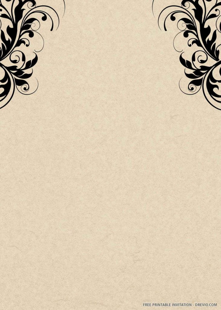 FREE LACE Invitation with decoration in two upper corners