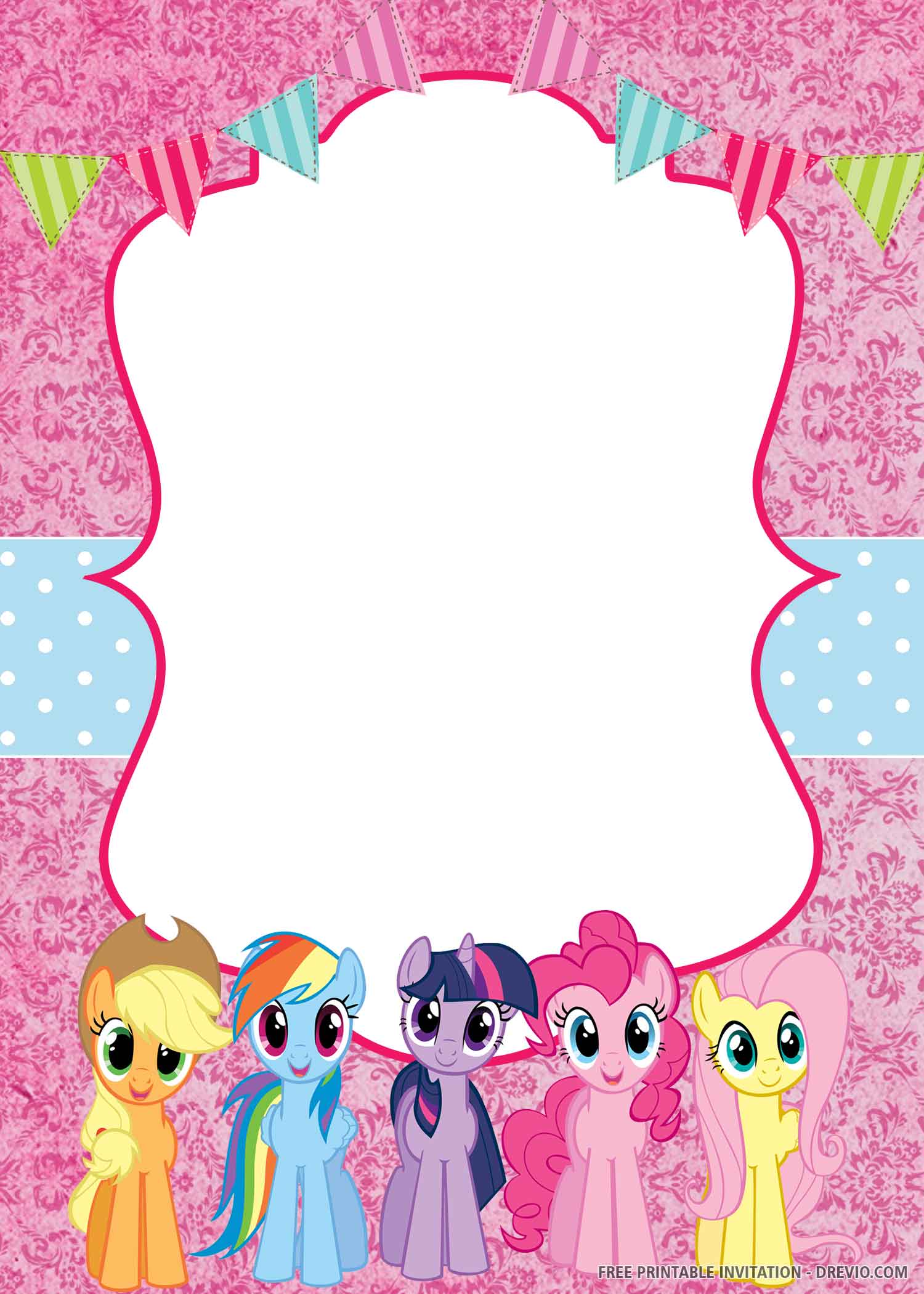 Free Printable My Little Pony Birthday Invitations Printable Templates