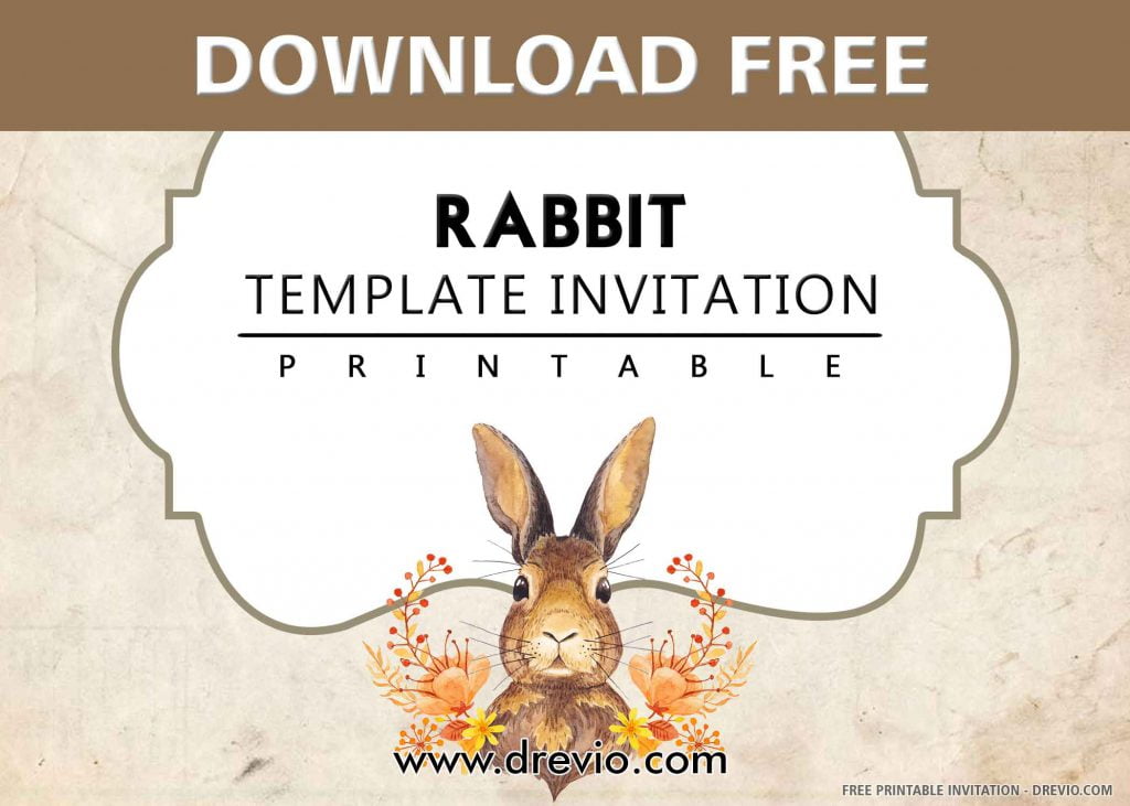 FREE PETER RABBIT Invitation with title