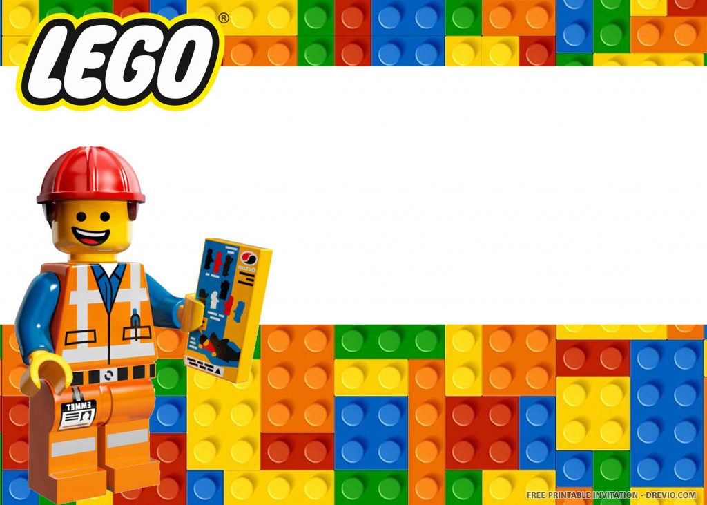 FREE LEGO Invitation with a working technician