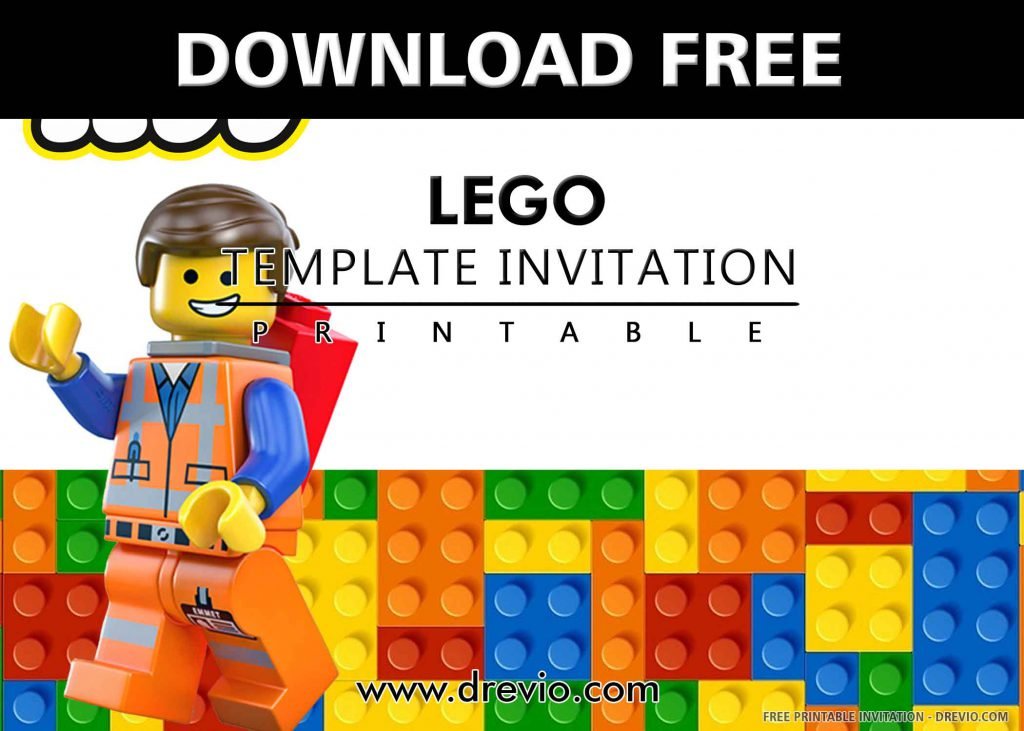 FREE LEGO Invitation with title