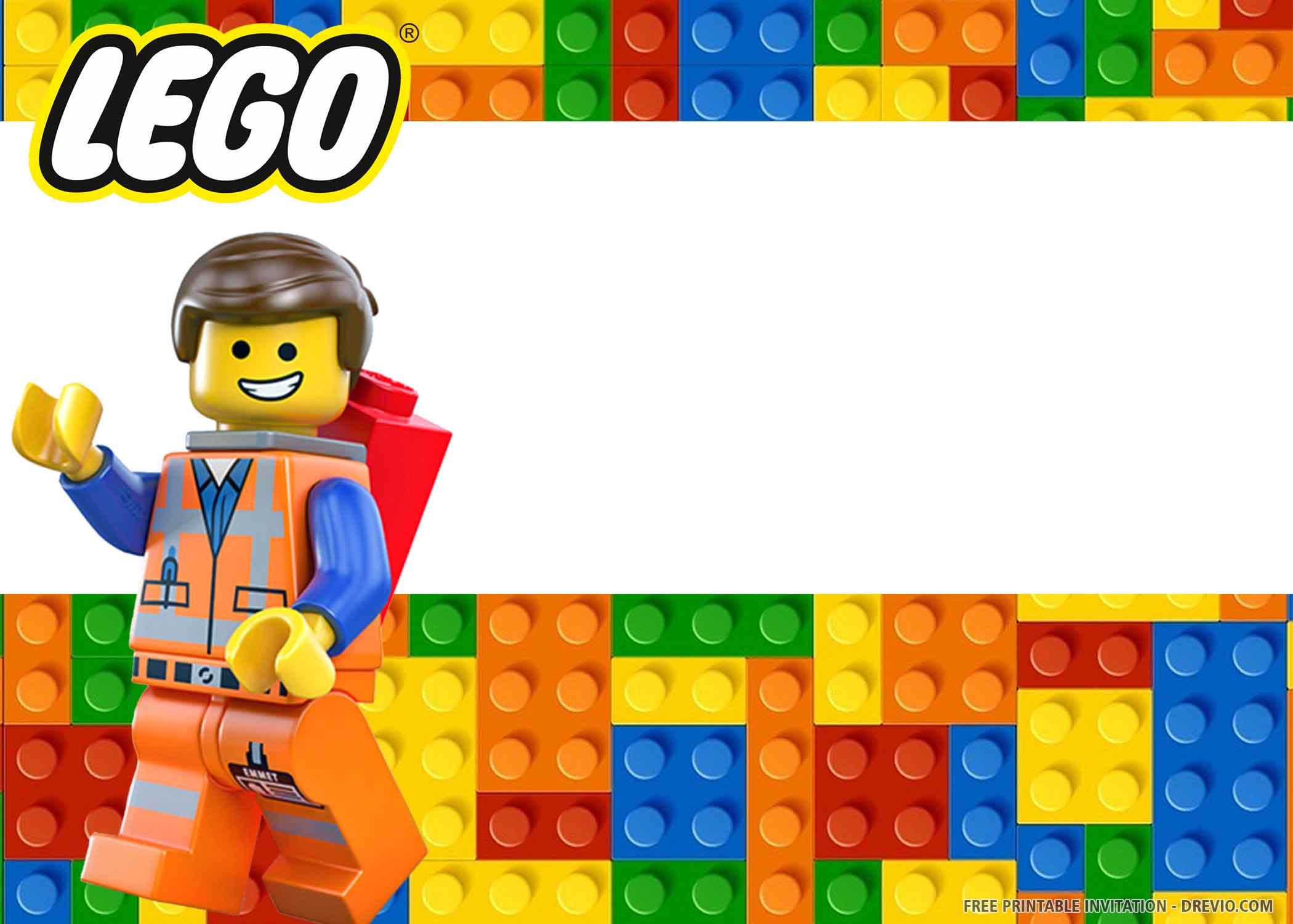 (FREE PRINTABLE) Lego Birthday Invitation Templates Download