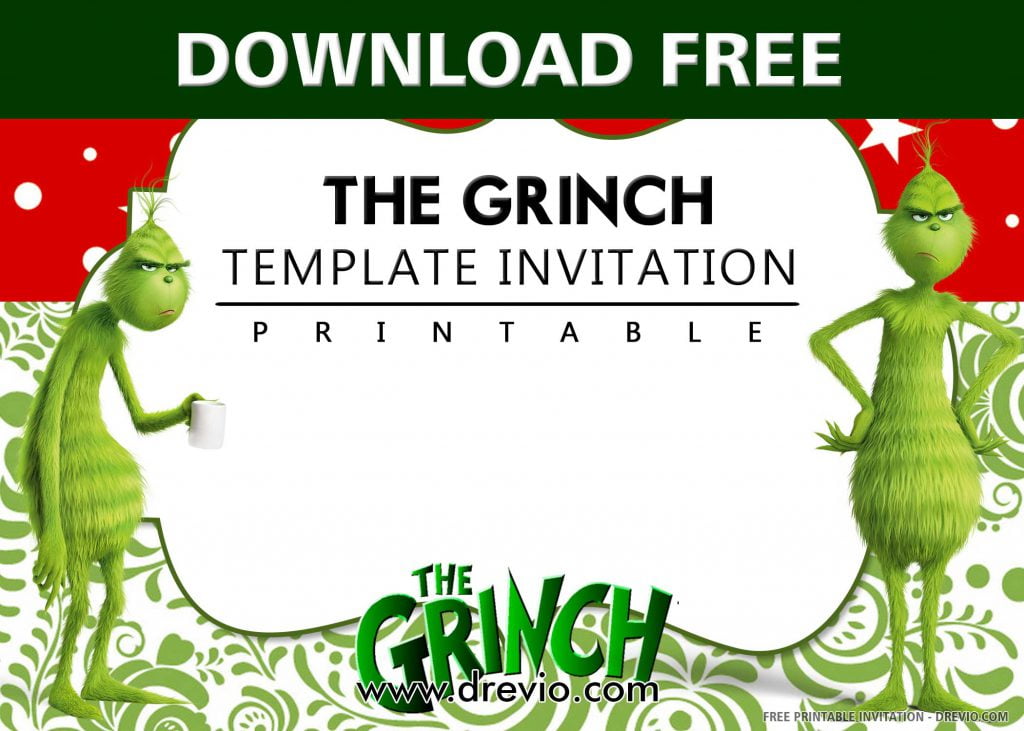 FREE GRINCH Invitation with title