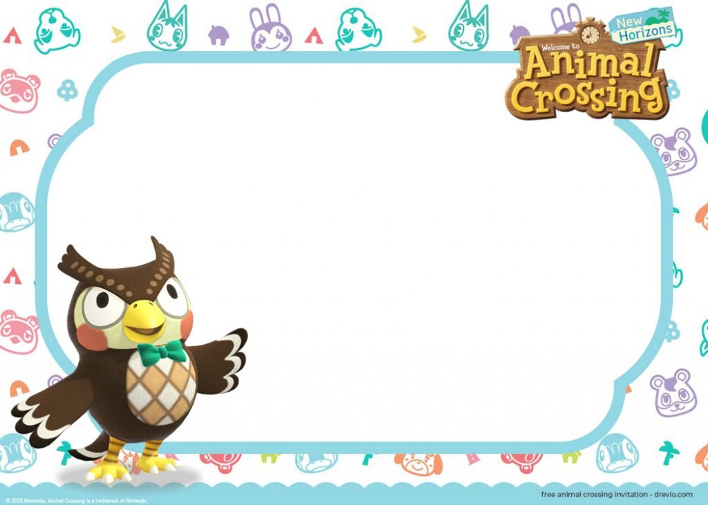 Invitation Template of (FREE) 32++Animal Crossing : NEW Horizons Invitation Templates 17