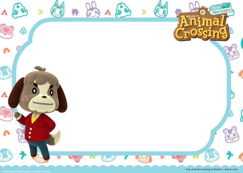 Invitation Template of (FREE) 32++Animal Crossing : NEW Horizons Invitation Templates 20