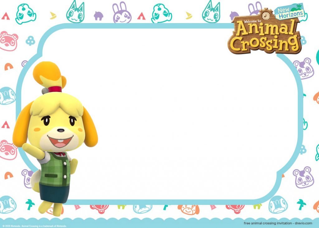 Invitation Template of (FREE) 32++Animal Crossing : NEW Horizons Invitation Templates 21