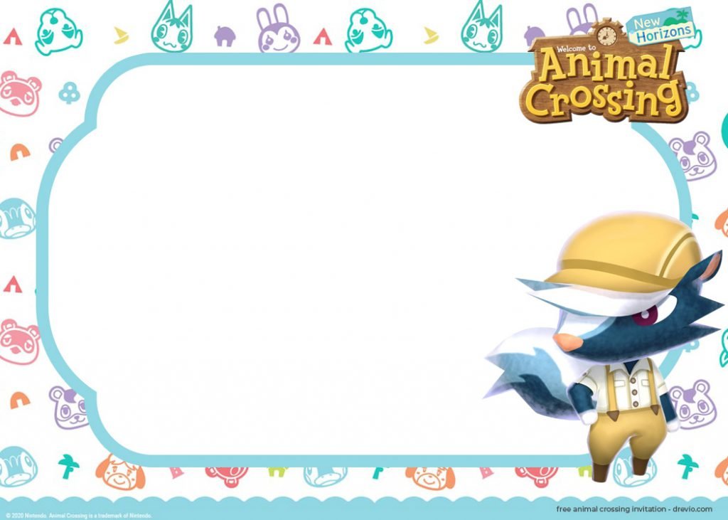 Invitation Template of (FREE) 32++Animal Crossing : NEW Horizons Invitation Templates 24