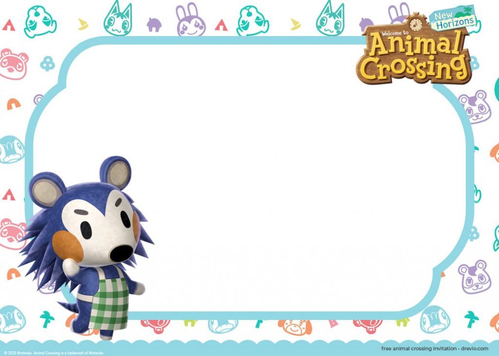 Invitation Template of (FREE) 32++Animal Crossing : NEW Horizons Invitation Templates 26