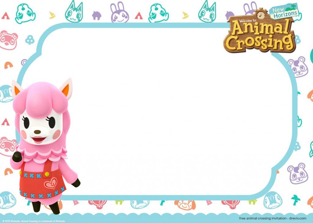 Invitation Template of (FREE) 32++Animal Crossing : NEW Horizons Invitation Templates 27