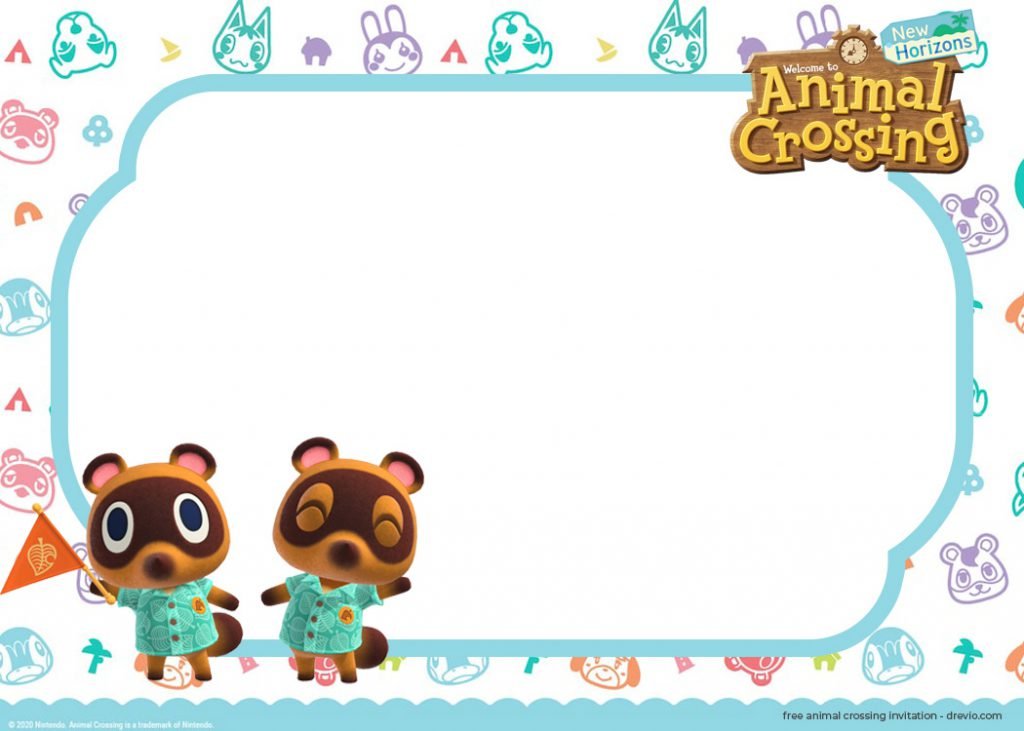 Invitation Template of (FREE) 32++Animal Crossing : NEW Horizons Invitation Templates 31