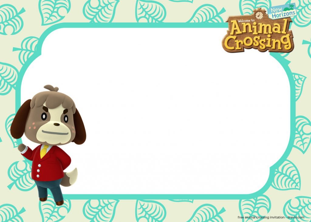 Invitation Template of (FREE) 32++Animal Crossing : NEW Horizons Invitation Templates 5