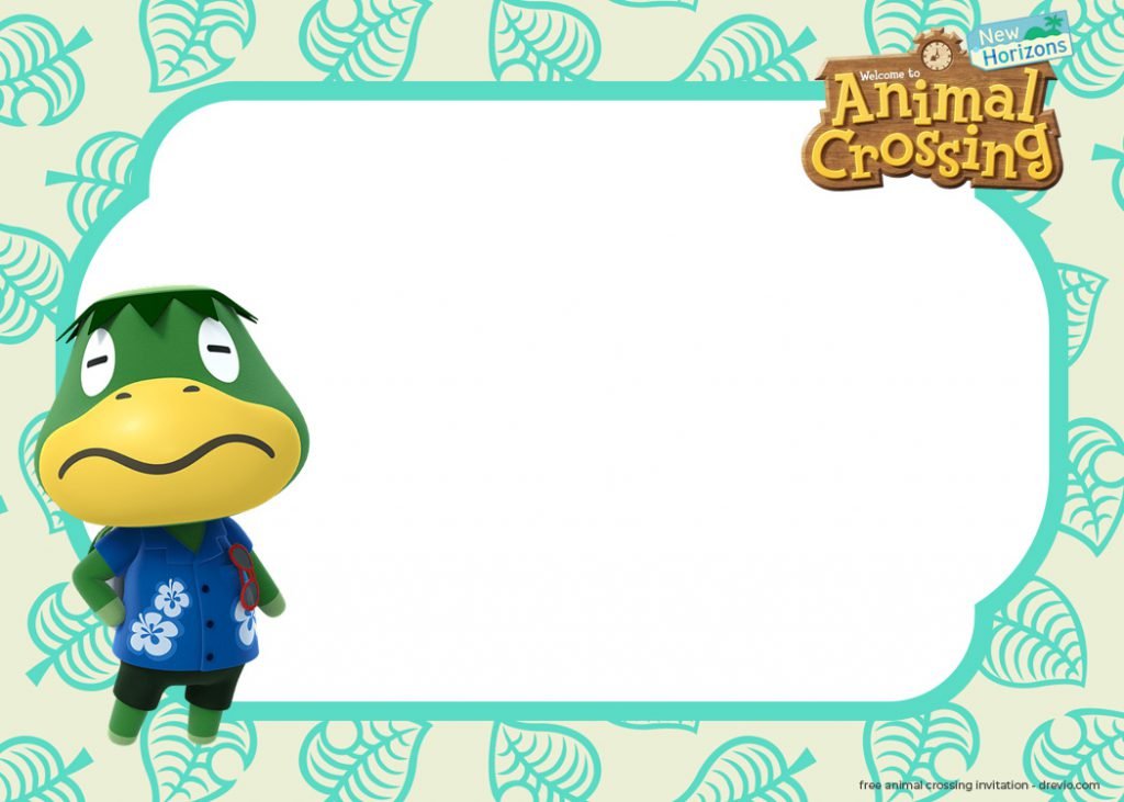 Invitation Template of (FREE) 32++Animal Crossing : NEW Horizons Invitation Templates 8