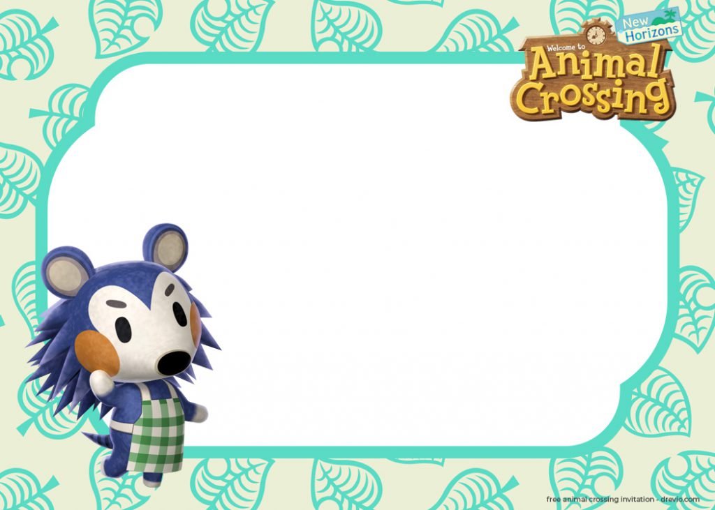 Invitation Template of (FREE) 32++Animal Crossing : NEW Horizons Invitation Templates 11