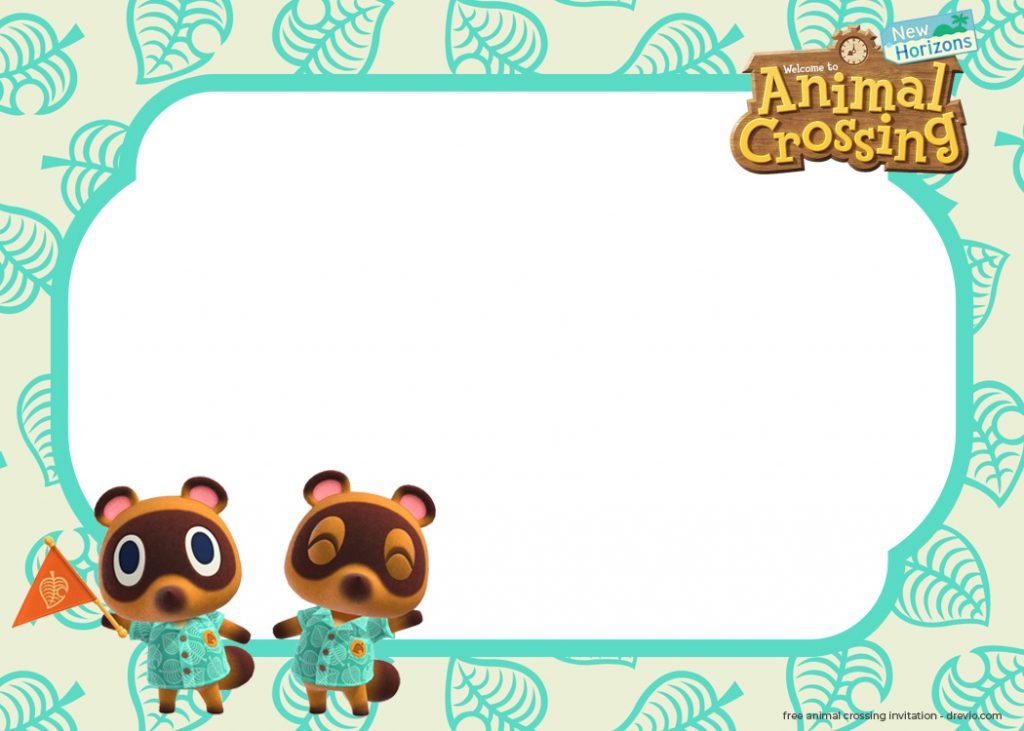 Invitation Template of (FREE) 32++Animal Crossing : NEW Horizons Invitation Templates 15