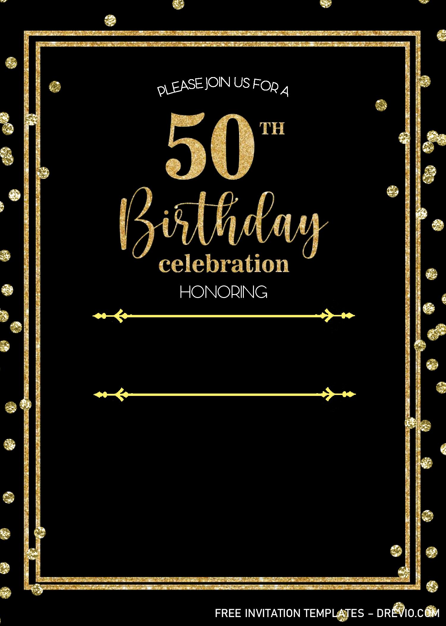 free-black-and-gold-birthday-invitations-templates