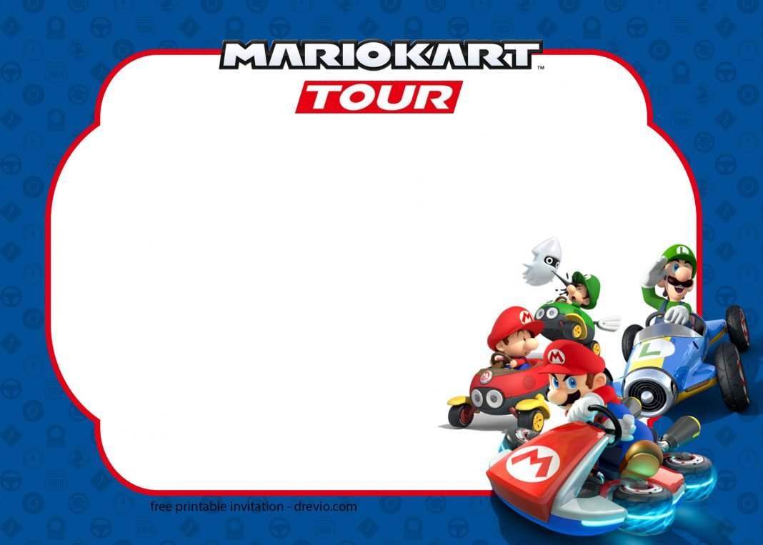 12 FREE Mario Kart Tour Invitation Templates Download Hundreds FREE PRINTABLE Birthday