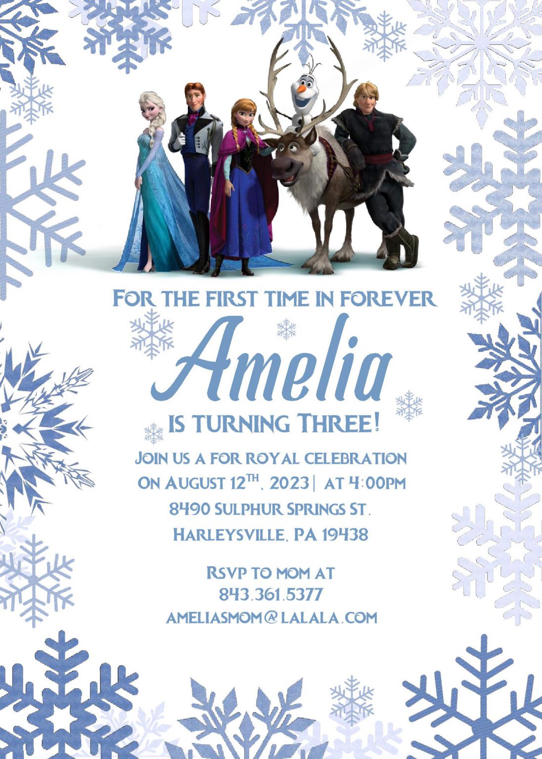 Frozen Invitation Templates – Editable With MS Word | Download Hundreds