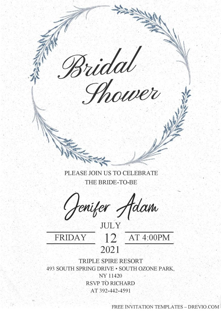 Modern Floral Invitation Templates - Editable With MS Word and has watercolor floral