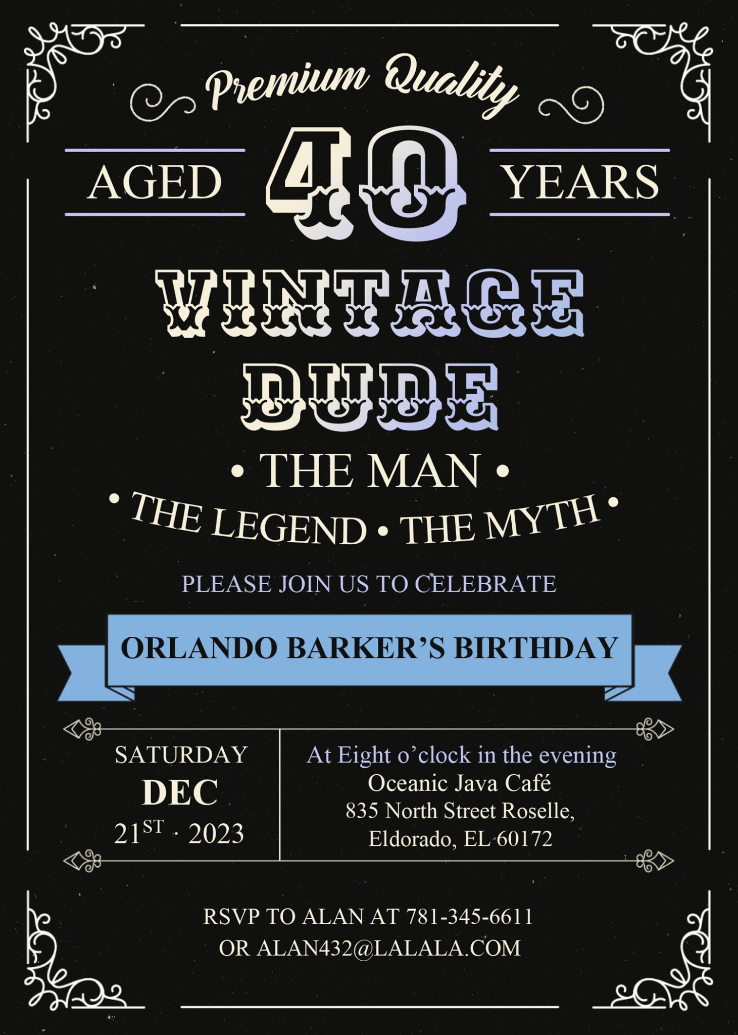 Vintage Dude Invitation Templates - Editable With Microsoft Word ...