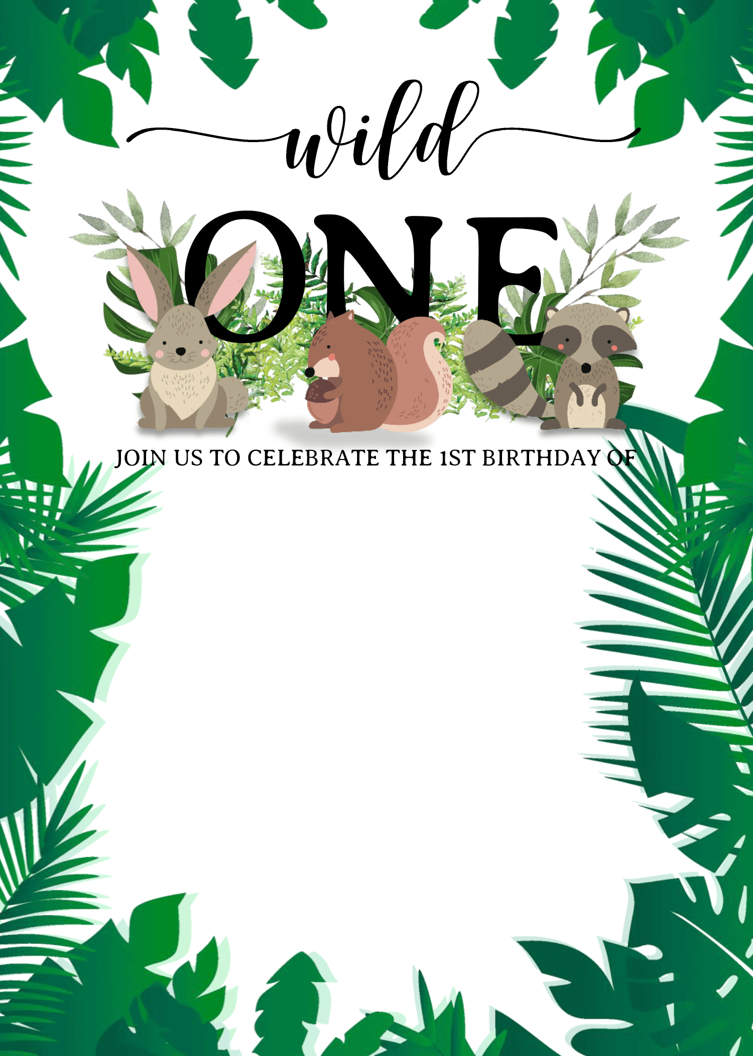 Paper Party Supplies Invitations Paper Two Wild Wild One Jungle 