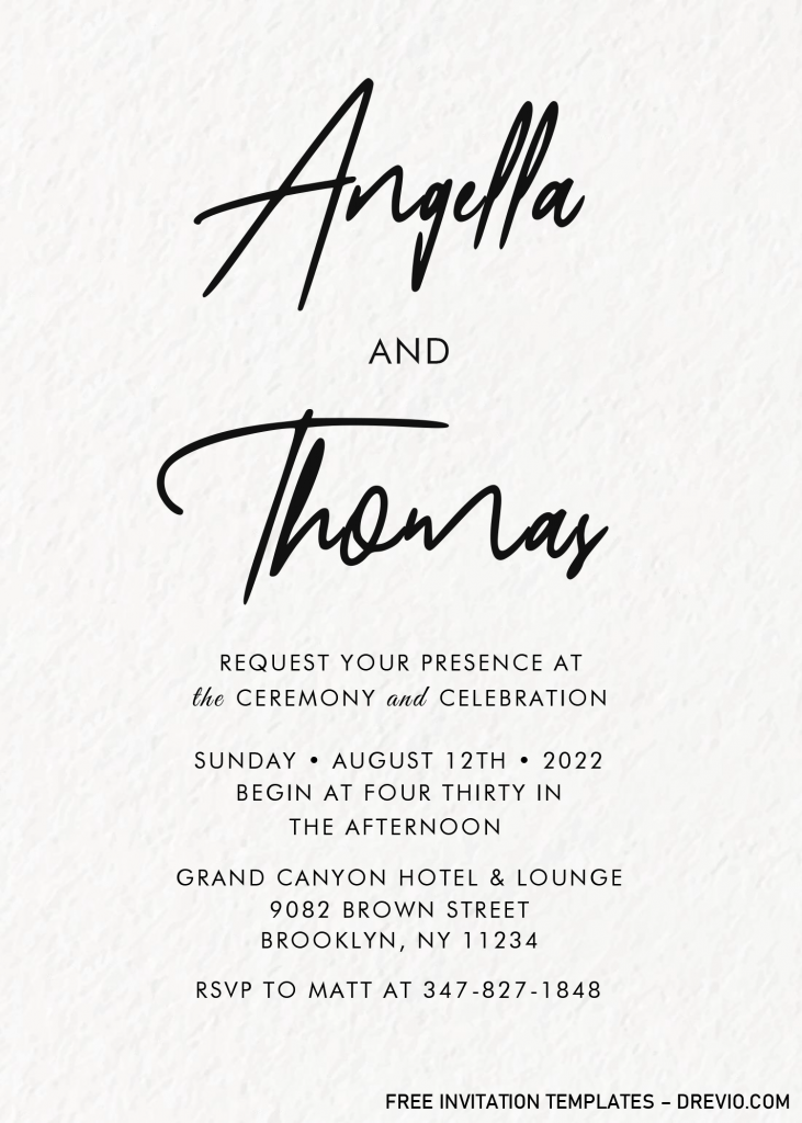Modern Wedding Invitation Templates - Editable With MS Word and has 