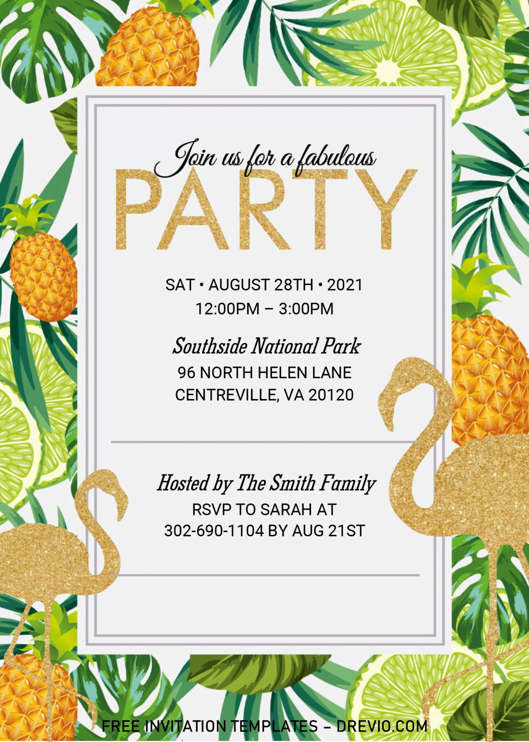 Summer Party Invitation Templates – Editable With MS Word | Download ...
