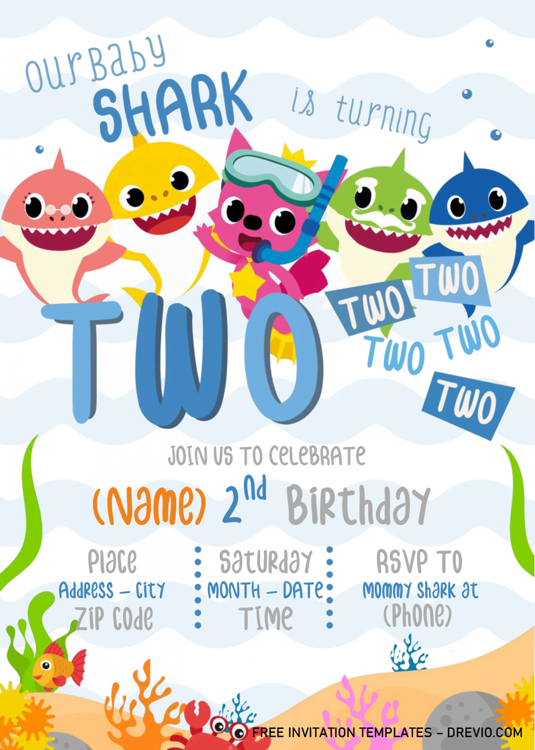 Baby Shark – B Rev | Download Hundreds FREE PRINTABLE Birthday ...