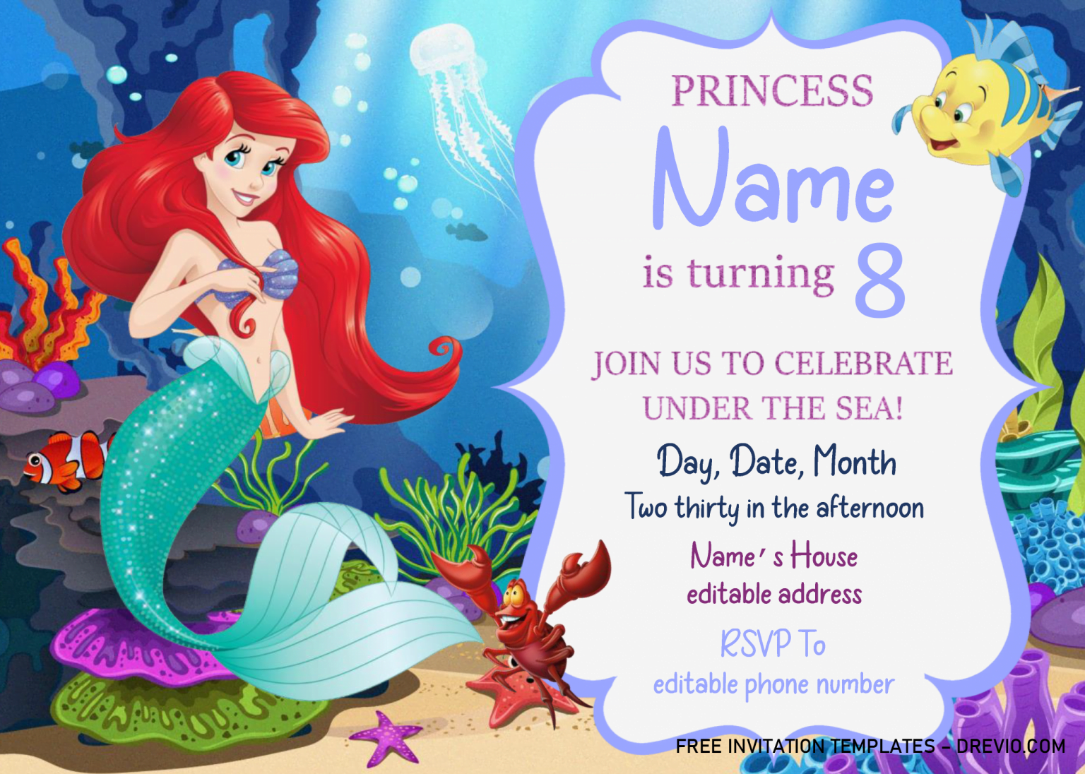 little-mermaid-birthday-invitation-templates-editable-docx