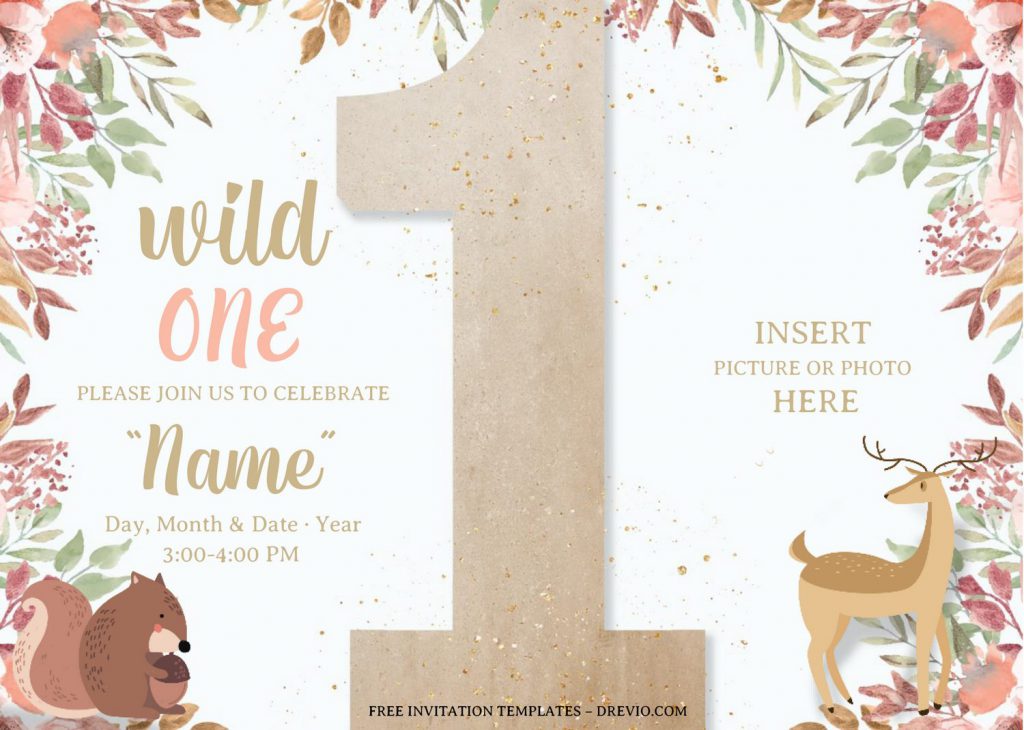 Free Wild One Baby Shower Invitation Templates For Word and has landscape design