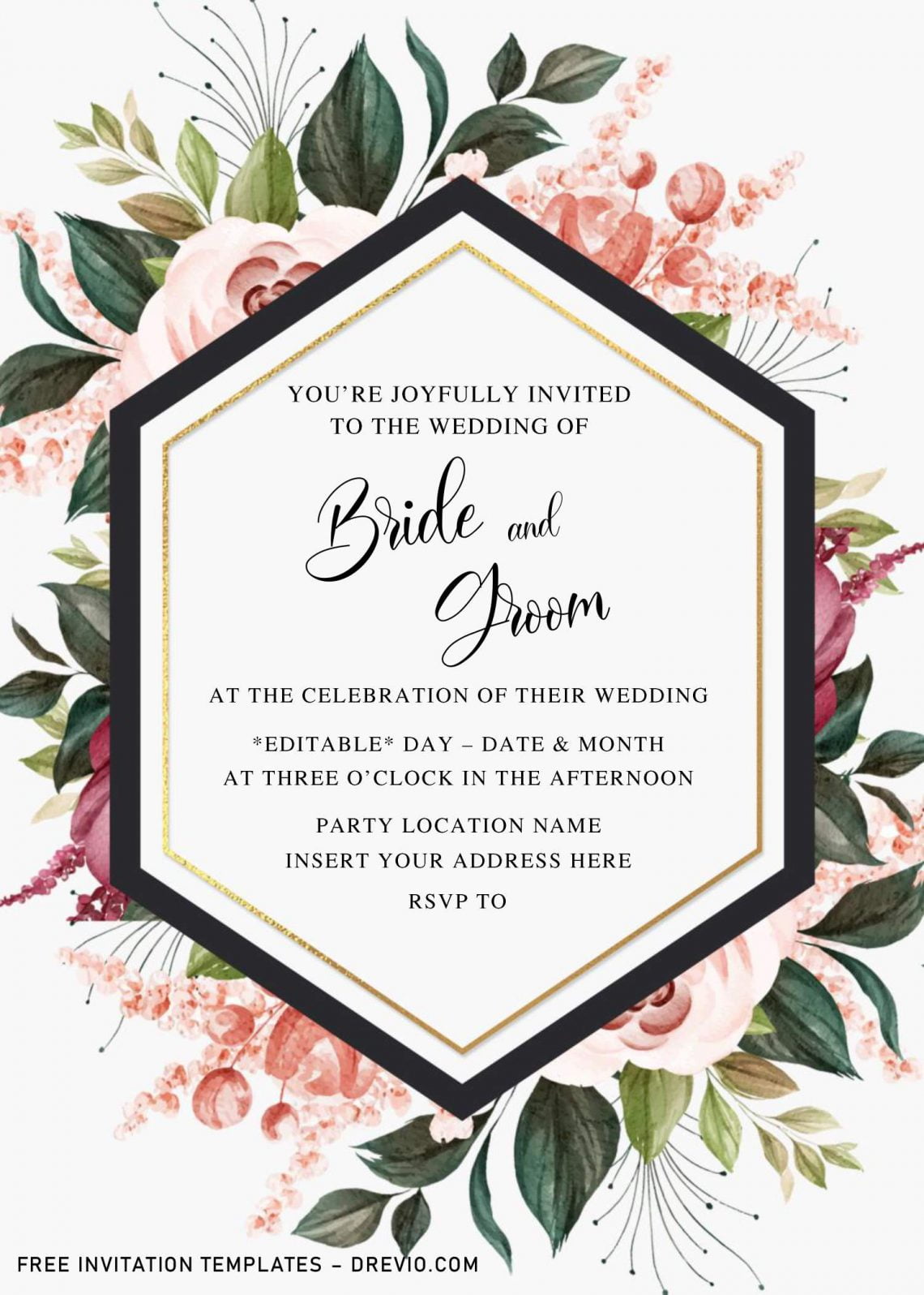 wedding invitation free downloadable templates