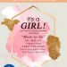 Free Gold Glitter Girl Baby Shower Invitation Templates For Word