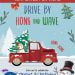 Free Winter Red Truck Drive By Birthday Party Invitation Templates For Word